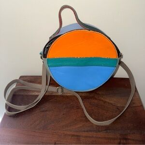 Multicolor Round Crossbody Bag